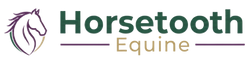 Horsetooth Equine logo with a horse head icon on a white background